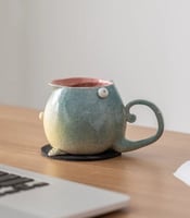 كوب فخاري يدوي "monster cup"