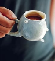 كوب فخاري يدوي "monster cup"