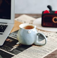 كوب فخاري يدوي "monster cup"