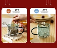 كوب زجاجي دبل(polar bear)و(snow village)