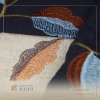 قماش لينن رايون مطرز 7 D