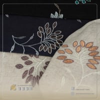 قماش لينن رايون مطرز D 3