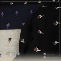 قماش لينن رايون مطرز 5 D