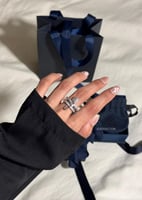 خاتم الدبوس apm الثلاثي فضي