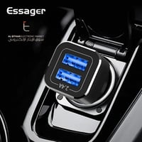 ايساجر | شاحن سيارة منفذان آمن Essager | Dual USB...
