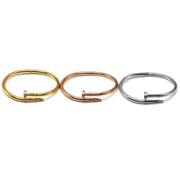 مجموعة أساور الحب شكل مسمار عدد 3 اساور مطلية ذهب...