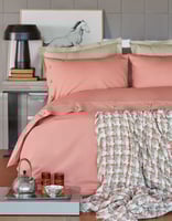 طقم مفارش مزدوج Mia لون وردي