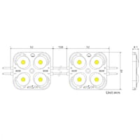 لمبة وحدات اربع عدسات