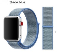 سوار بحري قماش ساعة ابل Tahoe blue nylon strap