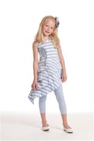 فستان قطن سماوي بدون ليقينق