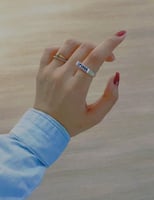 خاتم تاريخ المميز حجر ماربيل فضه ايطالي عيار 925 -...