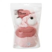 منشفة تجفيف الشعر - وردي