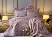 طقم مفارش عرائس كينج سايز Valeria بنفسجي