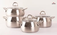 طقم قدور ستاينستيل تركي ماركة ( TAC) فضي