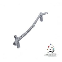 330 - مقبض فرع شجرة كبير فضي ( قطعتين )