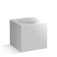 منديل مربع ابيض سادة