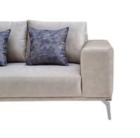 صوفا هيفن مخمل رمادي sofa Heaven