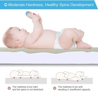 مرتبة سرير أطفال 60*120 بغطاء سحاب قابل للإزالة وا...