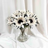 طقم فازة ورد دوار الشمس مخمل