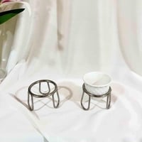 حامل فنجال فضي