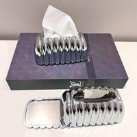 علب مناديل ميني فضي