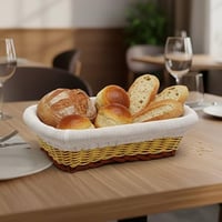 سلة خبز مستطيل بقماش