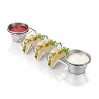 حامل تاكو استيل مع 2 صوص