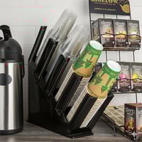 حامل اكواب ورق بلاستك اسود 4 خانات