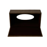 علبة مناديل جلد بني 11*23 سم