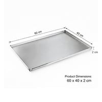 صينية فرن من الألومنيوم للخبز 60×40×2 سم