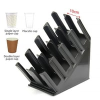 حامل اكواب ورق بلاستك اسود 8 خانات