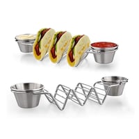 حامل تاكو استيل مع 2 صوص