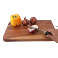 لوح تقطيع خشب مستطيل يد استيل تايلندي