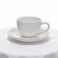 كوب شاي مع الصحن سيراميك طقم 6 حبات