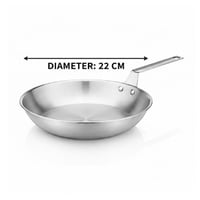 طاوة استيل متوافقة مع نظام الحث الحراري