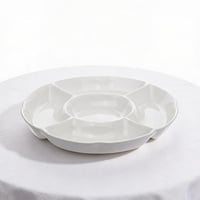 صحن وجبات خفيفة دائري 5 اقسام