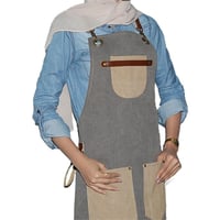 مريلة قماش متعددة الاستخداملت رمادي 90009