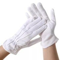 قفاز قطن مع نقاط مطاط مقاس 10