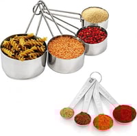 طقم 4 اكواب معاير استيل