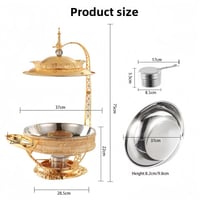 سخان بوفيه غطاء تعليق 8 لتر زخرفه ذهبي