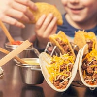 حامل تاكو استيل مع 2 صوص