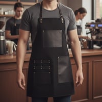 مريلة قماش متعددة الاستخداملت اسود 90001