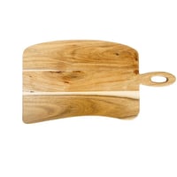 خشب تقديم الطعام دائري بيد