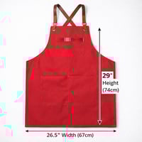 مريلة قماش متعددة الاستخداملت احمر 90011