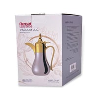 دلة قهوة سعوديه استيل غطاء ذهبي ريجل