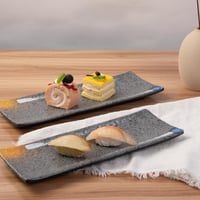 صحن ميلامين مستطيل عميق ملون