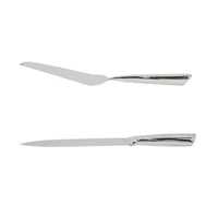 طقم سكين وملاس استيل