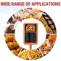 مقياس حرارة رقمي بقراءة فورية بإضاءة خلفية مقاومة...