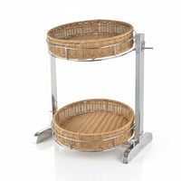 استاند بوفية استيل + 2 سلال خبز 63*35*55 سم