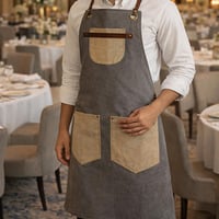 مريلة قماش متعددة الاستخداملت رمادي 90009